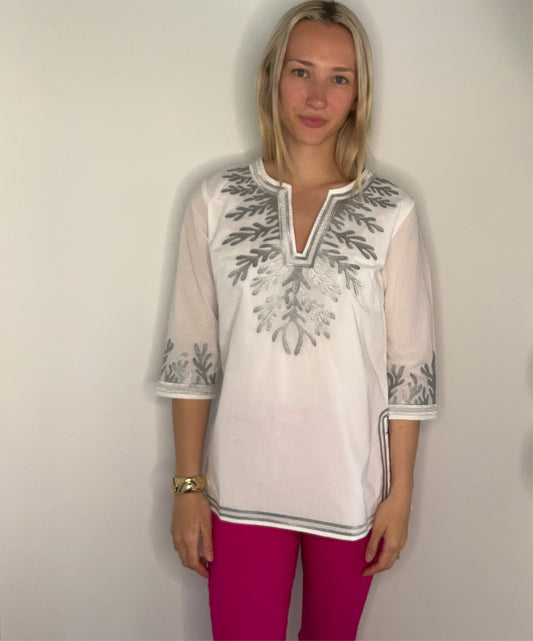 SILVER REEF METALLIC TUNIC TOP