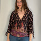 BROWN PAISLEY SILK TOP